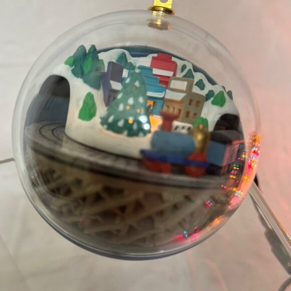 Hallmark Other - Vintage 1988 Hallmark Train-Inside-Ornament Christmas Village Scene